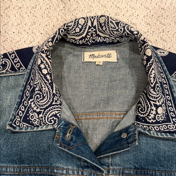 Madewell M Womens B Sides™ Oversized Jean Jacket: Bandana Edition - Picture 5 of 12